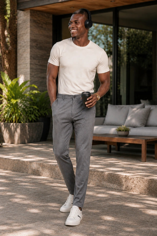Men Dri Fit Stretch Pants with Zip Pockets with MULTI DRI FIT