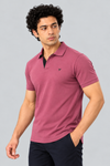Men Slim Fit Polo T-Shirt with MATTY