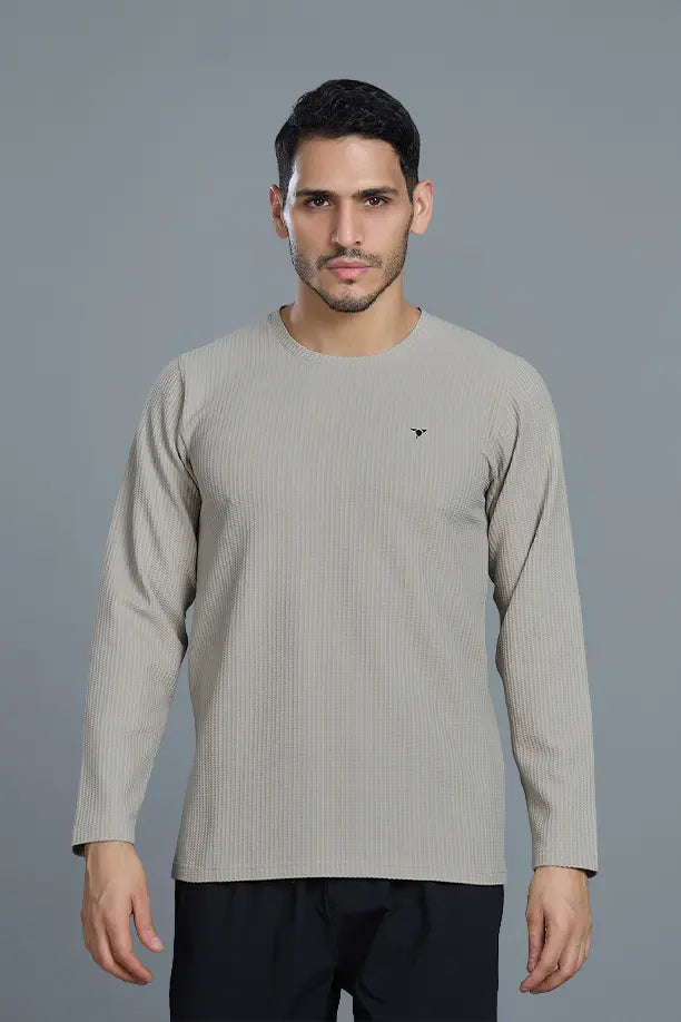 BOOST ROUND NECK FULL SLEEVE T SHIRT - OFF WHITE