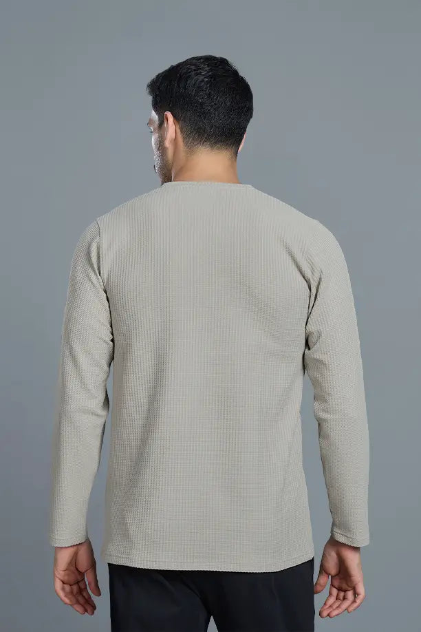 BOOST ROUND NECK FULL SLEEVE T SHIRT - OFF WHITE