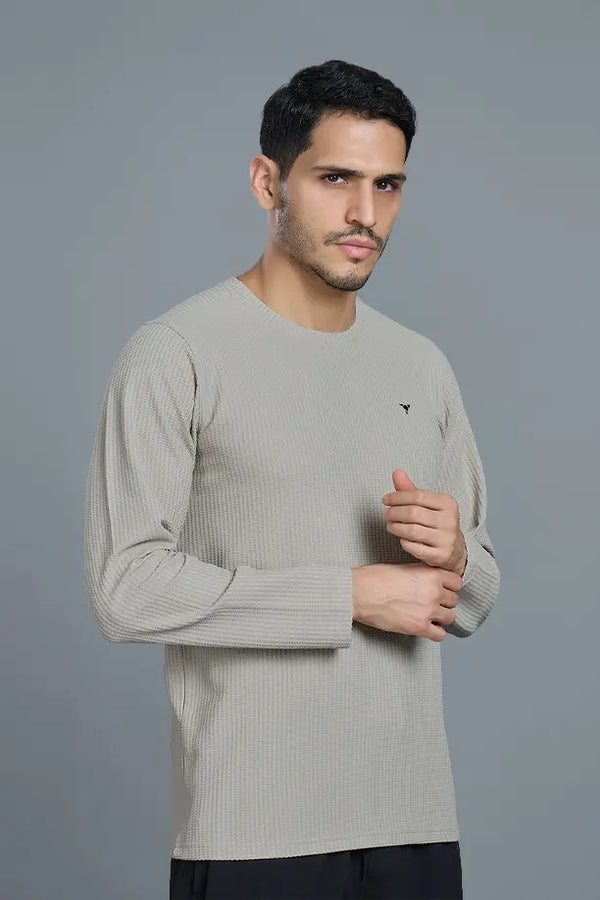 BOOST ROUND NECK FULL SLEEVE T SHIRT - OFF WHITE