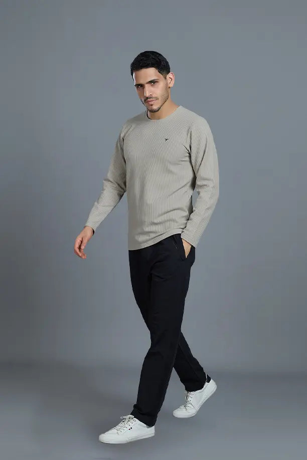 BOOST ROUND NECK FULL SLEEVE T SHIRT - OFF WHITE