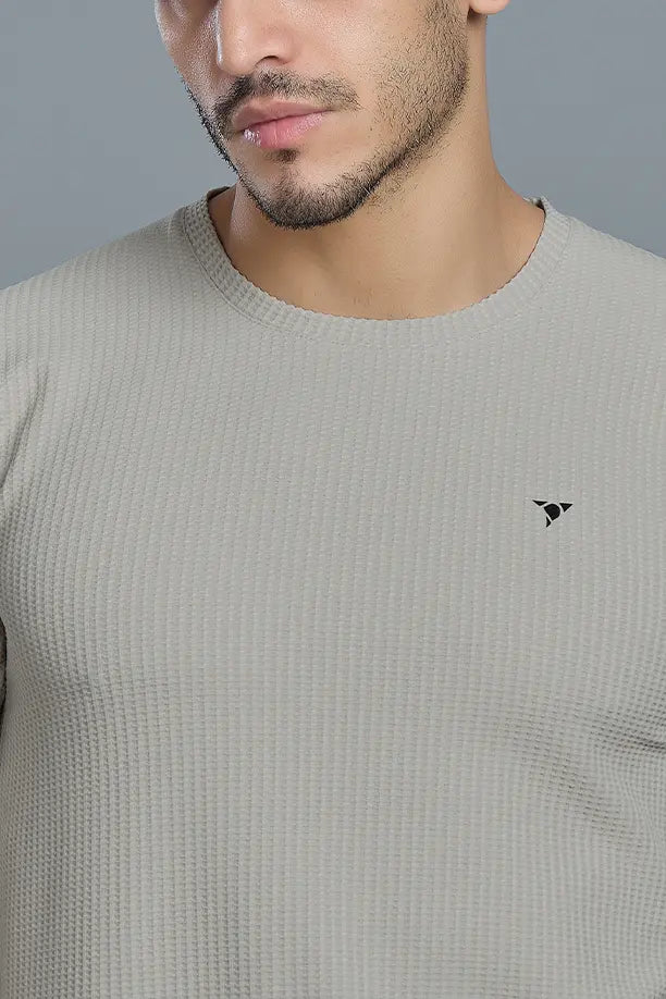 BOOST ROUND NECK FULL SLEEVE T SHIRT - OFF WHITE