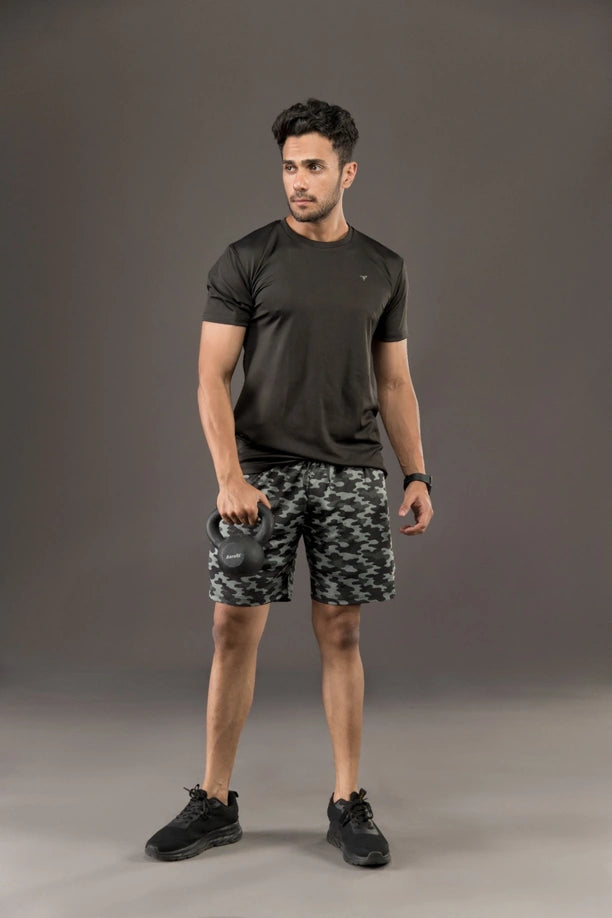 Men Printed Regular Fit Active Shorts with Funky