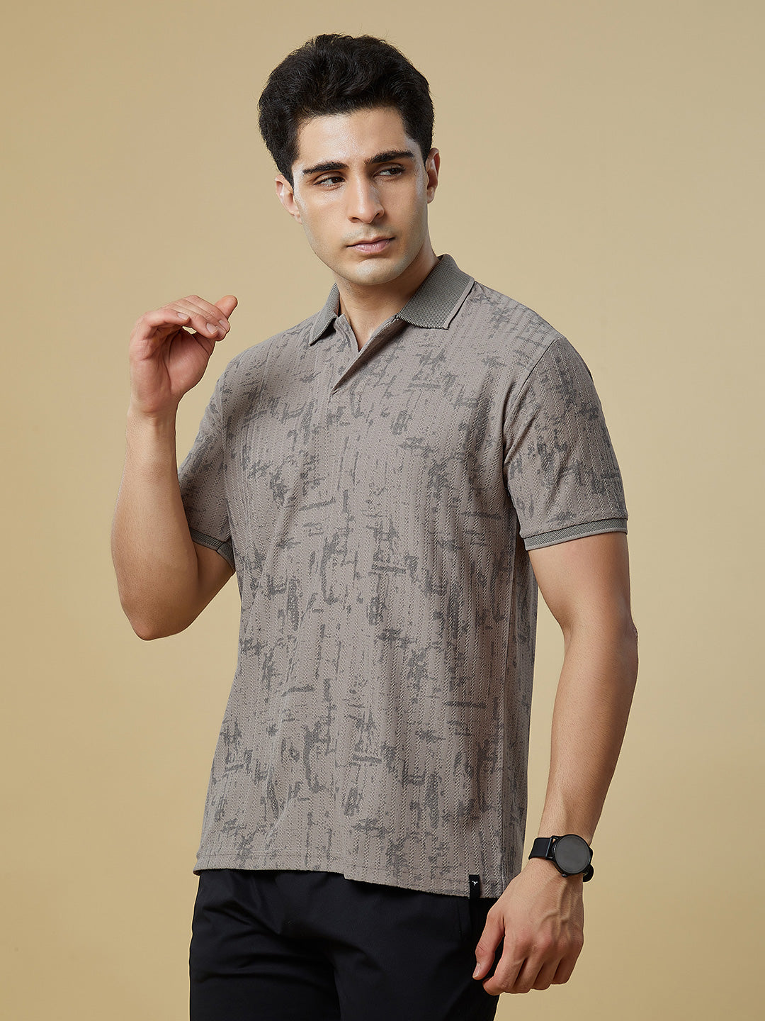 Men Regular Fit Polo T-Shirt with Supreme