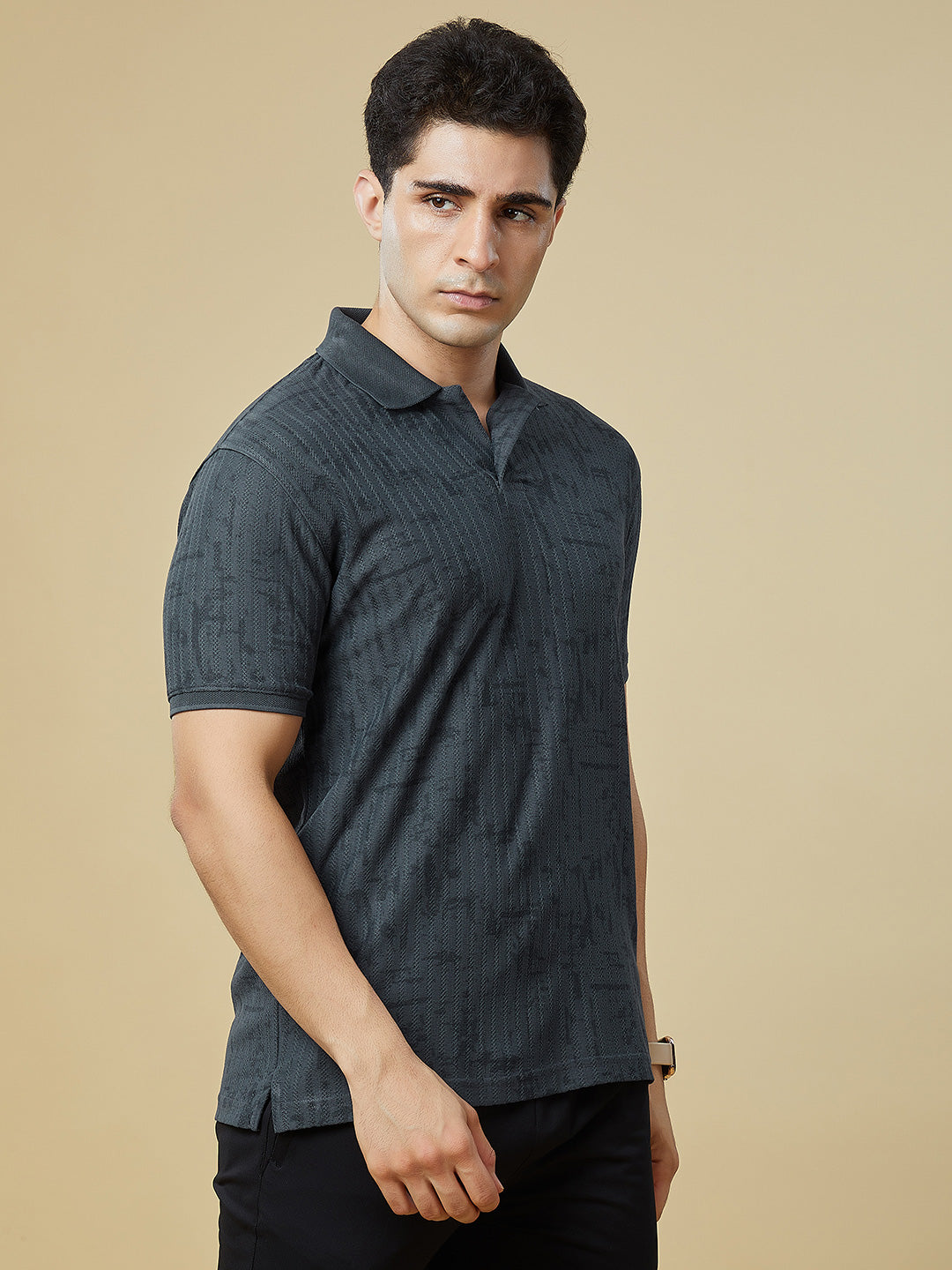 Men Regular Fit Polo T-Shirt with Supreme