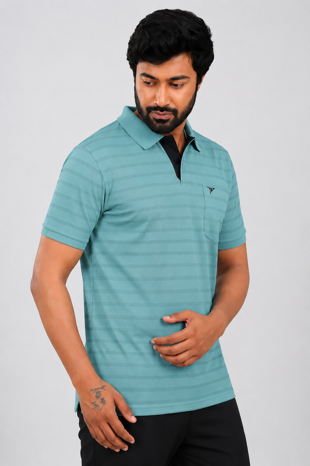 CRAZY MATTY COMFORT FIT T SHIRT - LIGHT TEAL
