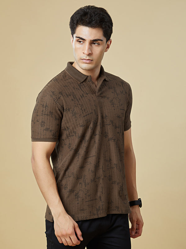 Men Regular Fit Polo T-Shirt with Supreme