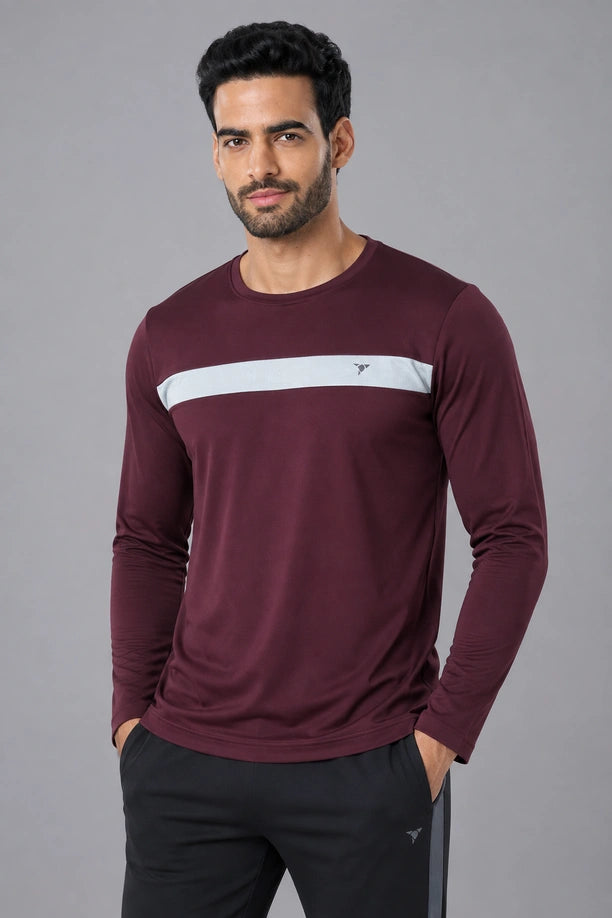 DRYFIT ROUND NECK FULL SLEEVE | MAROON