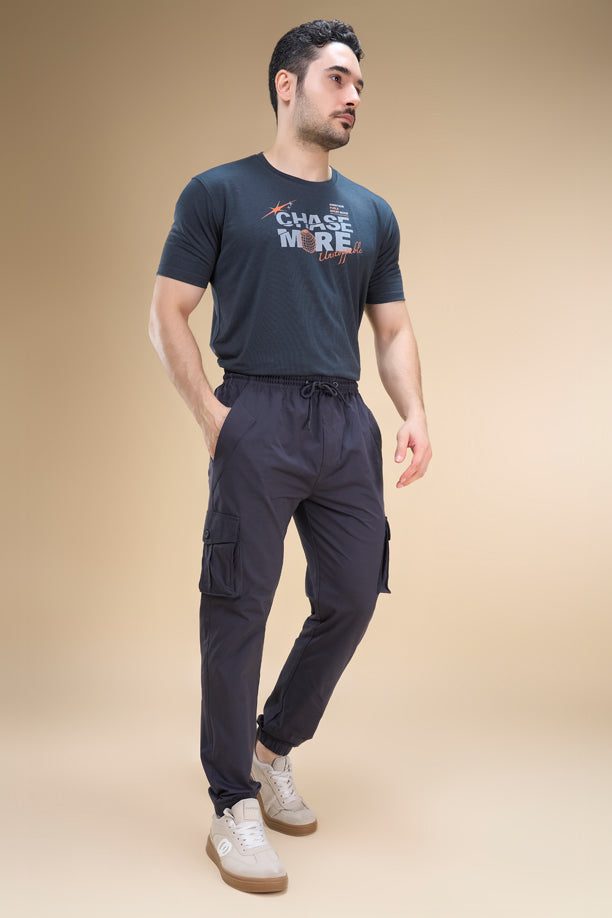 Men Cotex Regular Fit 2-Way Stretch Cargo Pants with Safari