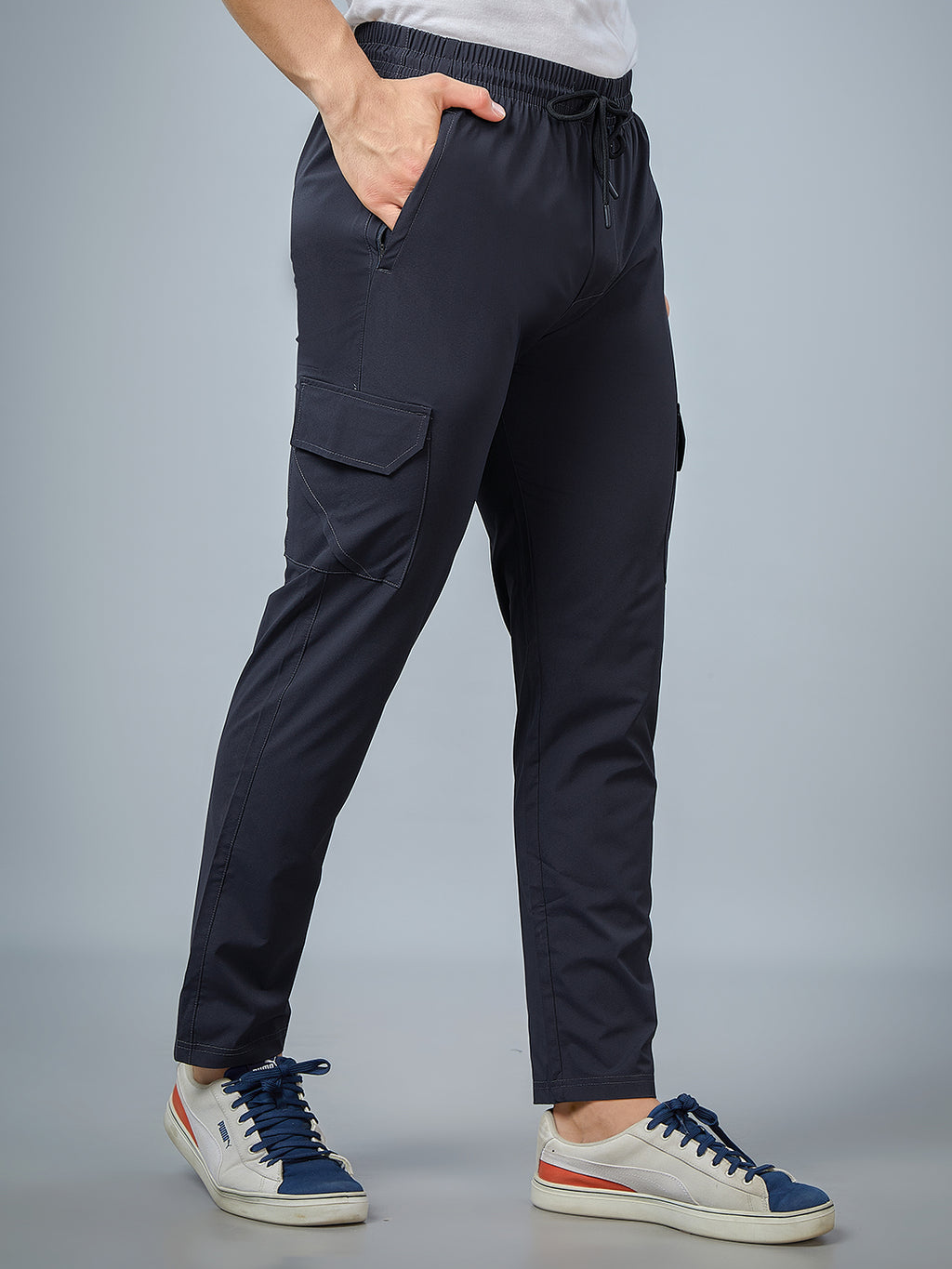 Men Regular Fit Cargo Pants with PILOT