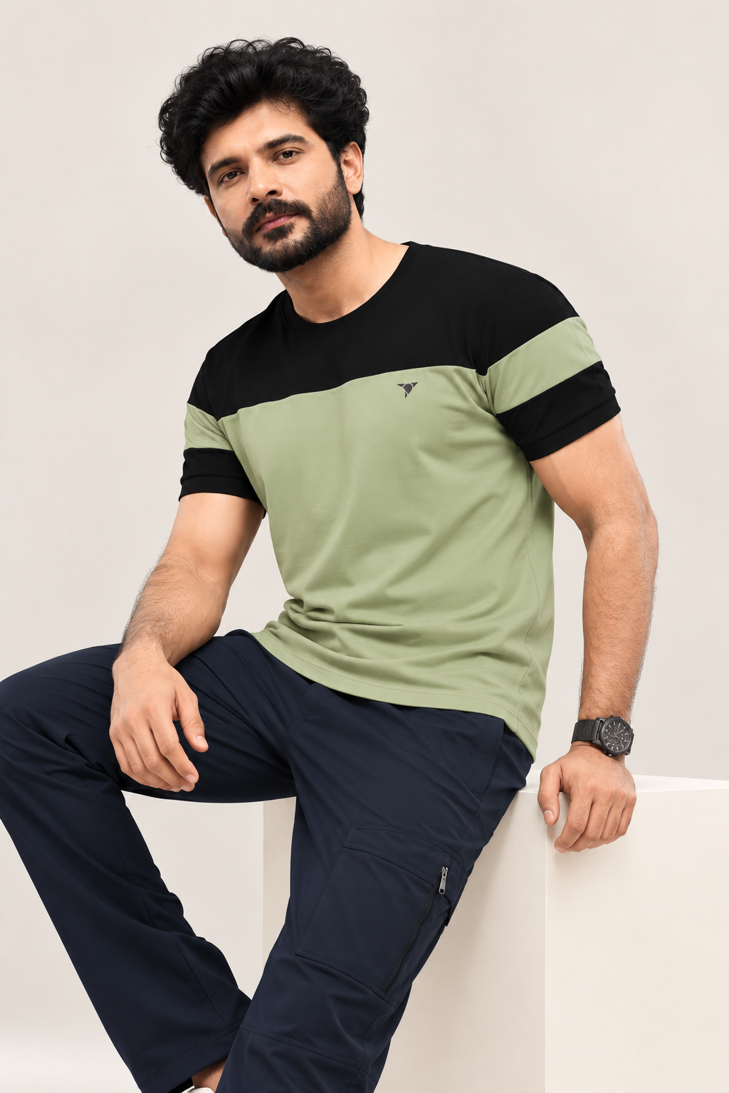 Men Slim Fit Round Neck Tee with PRIDE