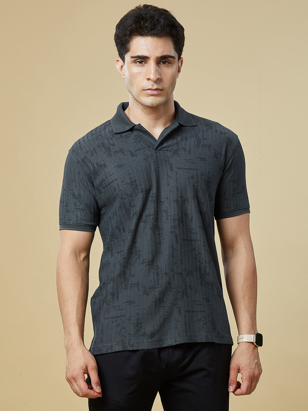 Men Regular Fit Polo T-Shirt with Supreme