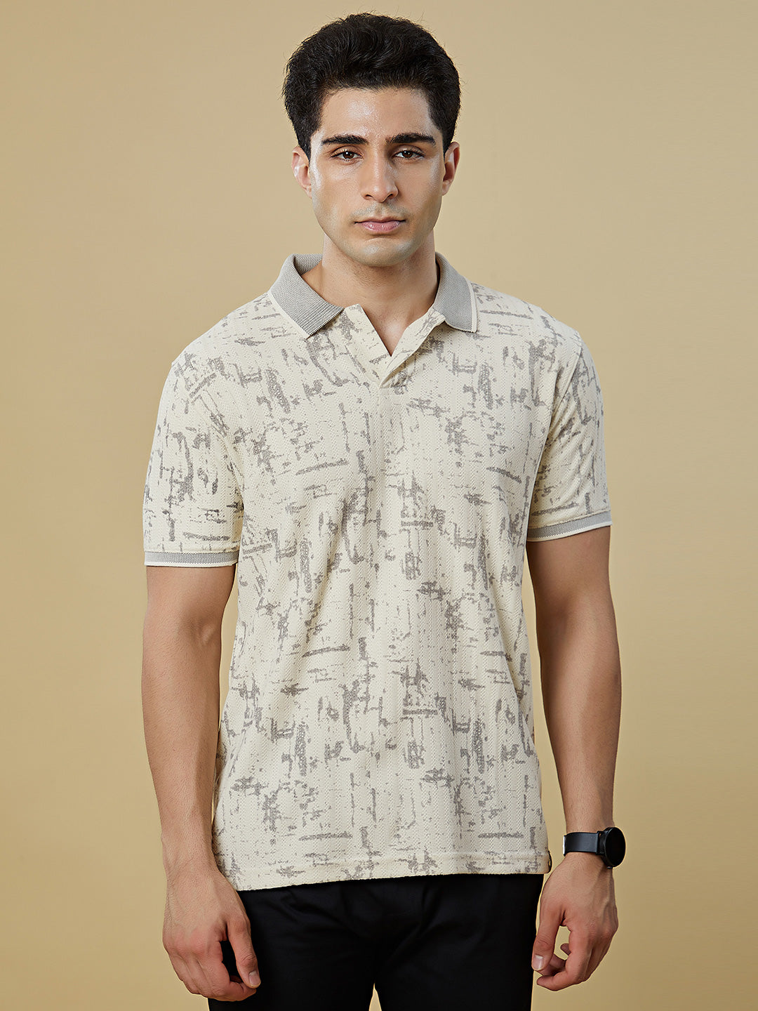 Men Regular Fit Polo T-Shirt with Supreme