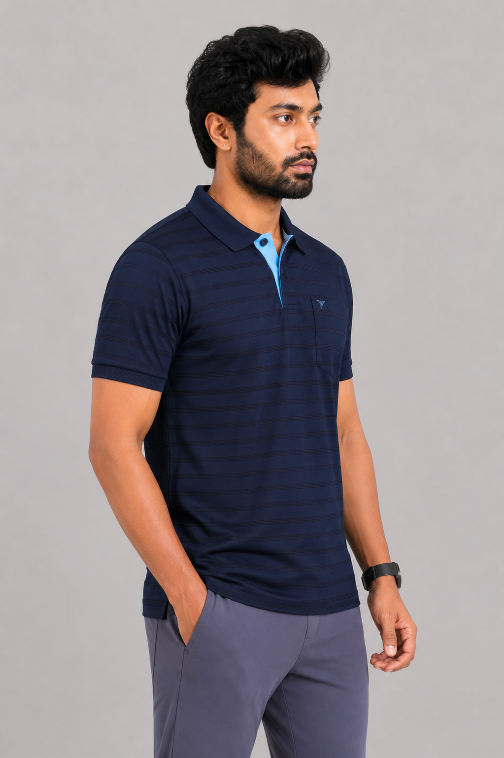 CRAZY MATTY COMFORT FIT T SHIRT - NAVY BLUE