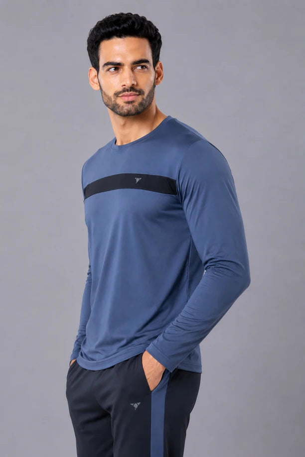 DRYFIT ROUND NECK FULL SLEEVE | BLUE