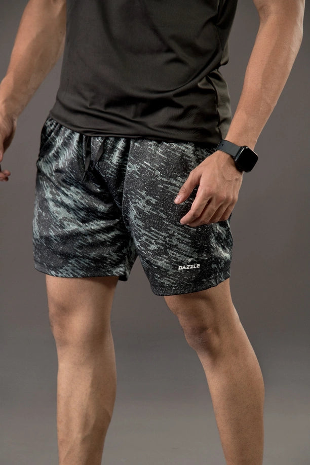 Men Printed Regular Fit Active Shorts with Funky