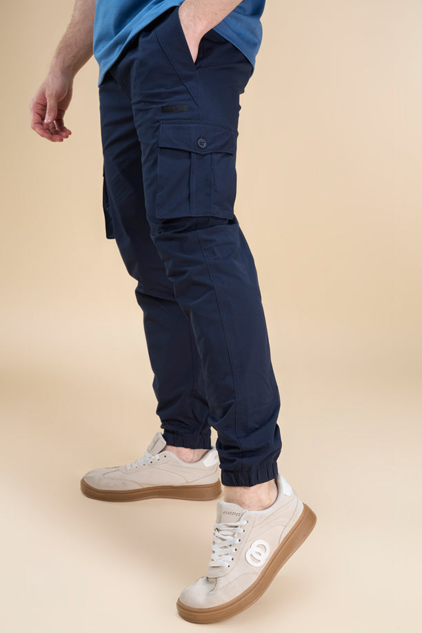 Men Cotex Regular Fit 2-Way Stretch Cargo Pants with Safari