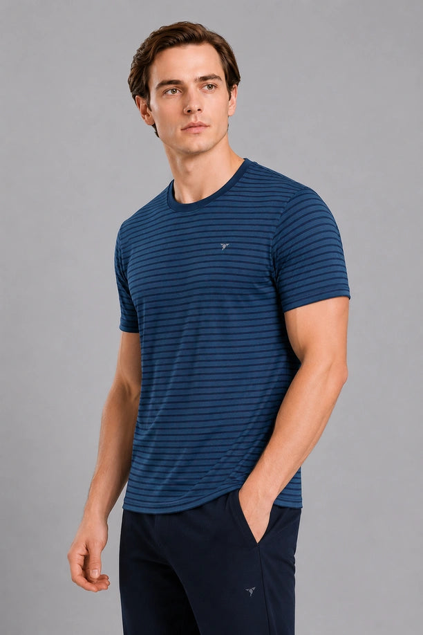 JOLLY ROUND NECK T SHIRT | BLUE