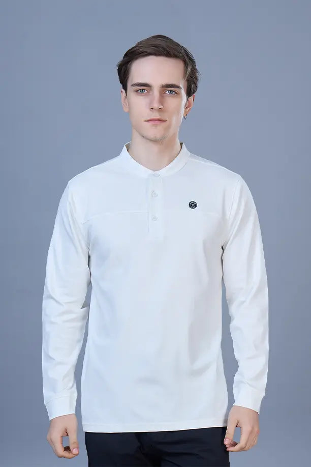 ATLAS FULL SLEEVES T-SHIRT - WHITE