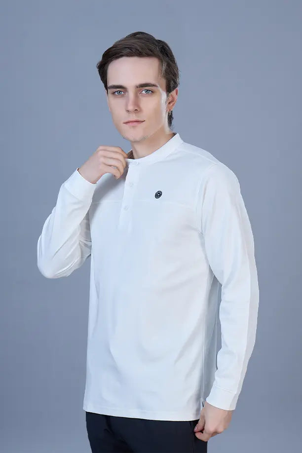ATLAS FULL SLEEVES T-SHIRT - WHITE