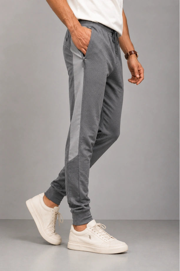 Men Cotton Zip Pocket Joggers with DRI FIT