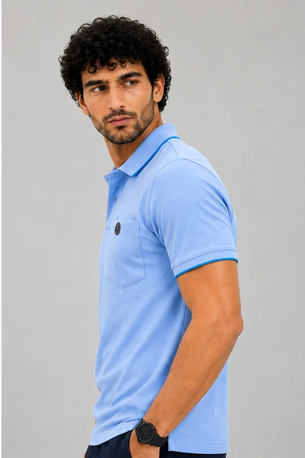 CLASSIC COTTON T-SHIRT- SKY BLUE