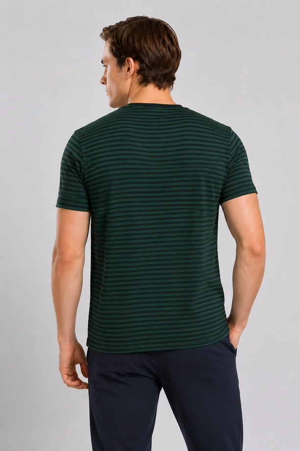 JOLLY ROUND NECK T SHIRT | BOTTLE GREEN