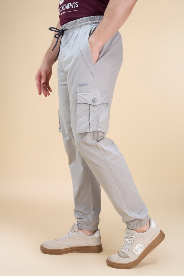 Men Cotex Regular Fit 2-Way Stretch Cargo Pants with Safari