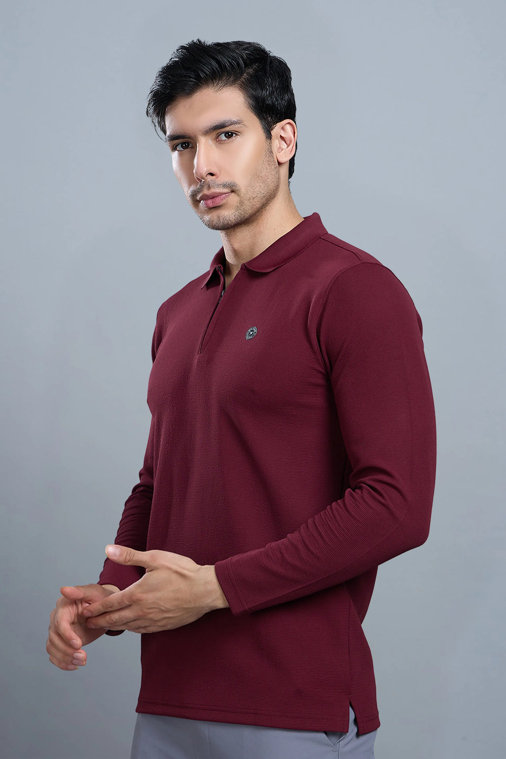 TANGY FULL SLEEVE TSHIRT - MAROON