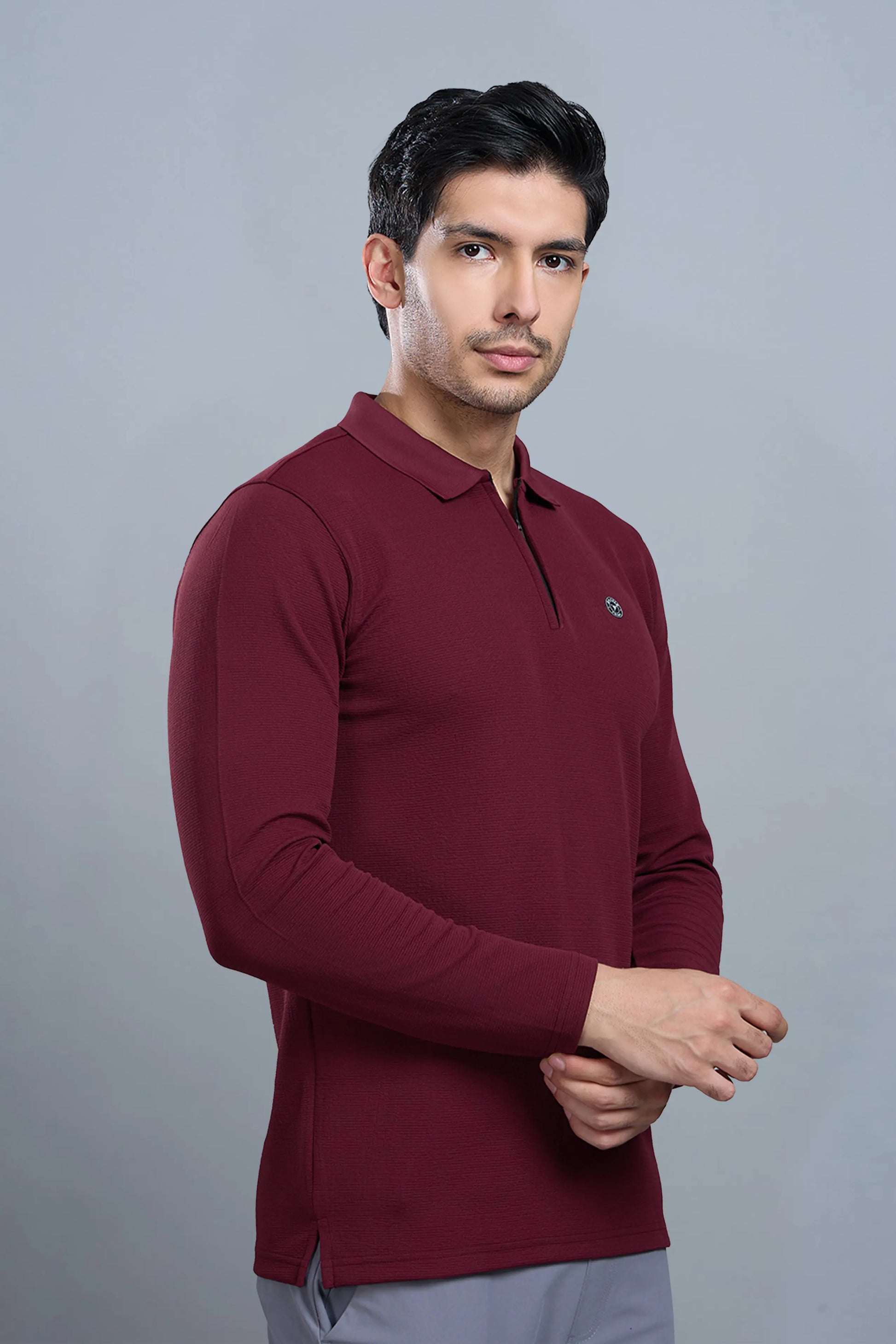 TANGY FULL SLEEVE TSHIRT - MAROON