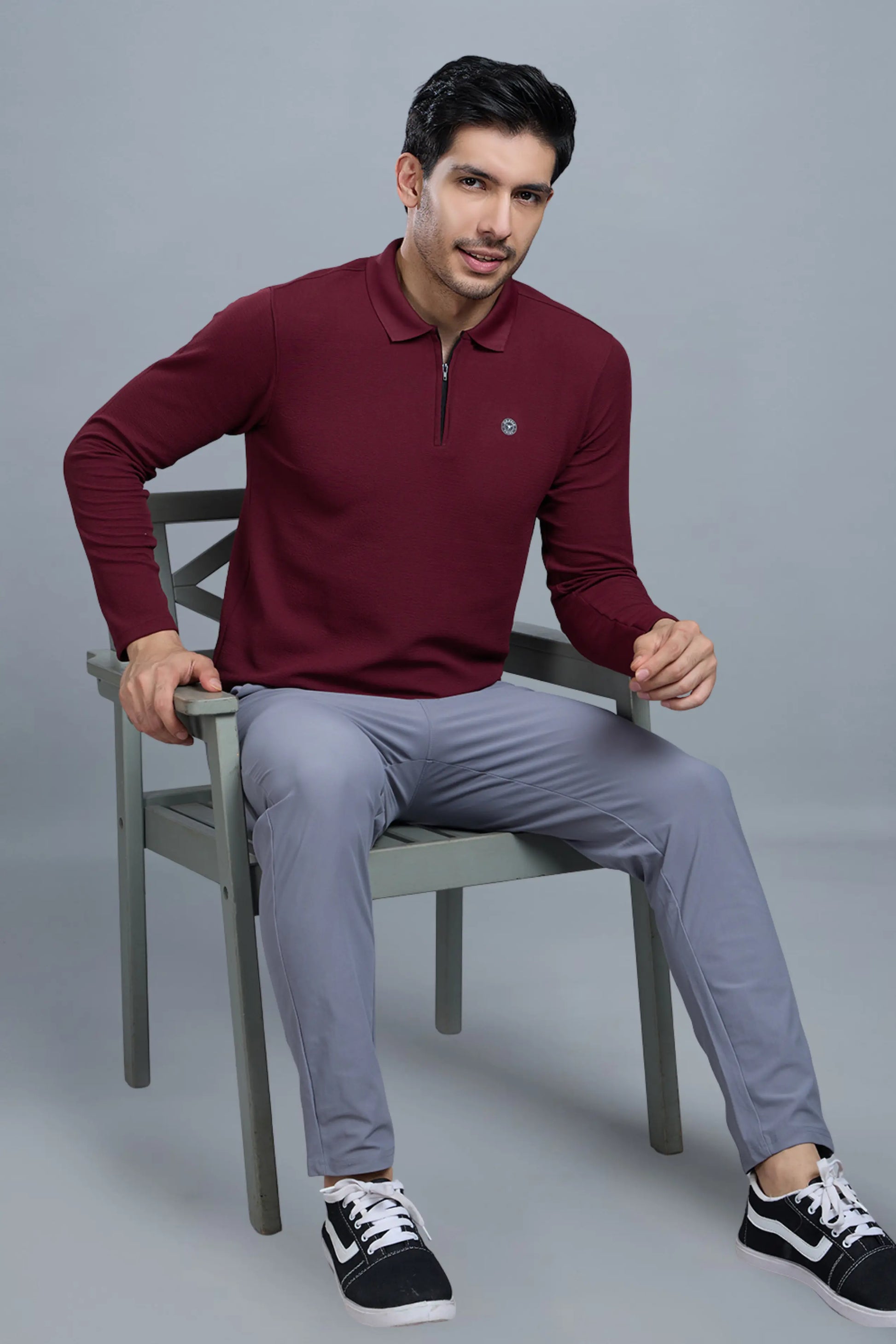 TANGY FULL SLEEVE TSHIRT - MAROON