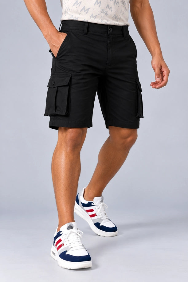 Men Regular Fit Cargo Shorts