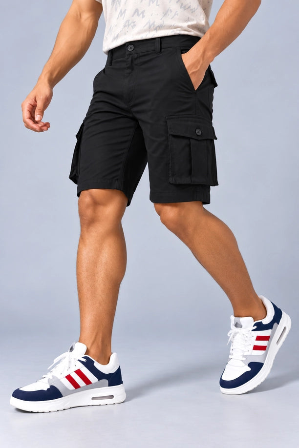 Men Regular Fit Cargo Shorts