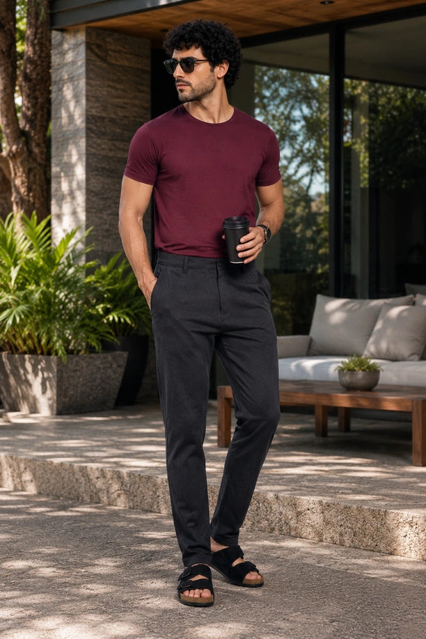 Men Dri Fit Stretch Pants with Zip Pockets with MULTI DRI FIT