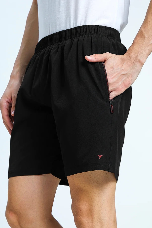 Men Regular Fit Sports Shorts with Pockets