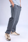 Men Solid Regular Fit Track Pants with Action