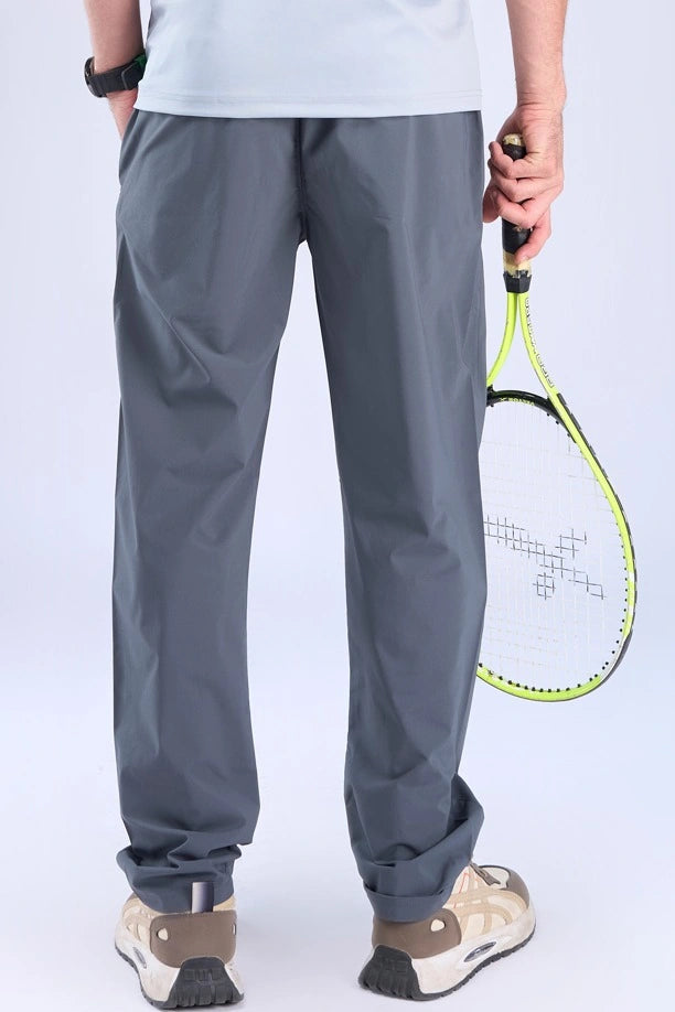 Men Solid Regular Fit Track Pants with Action