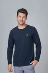 WAVE FULL SLEEVE TSHIRT- NAVY BLUE