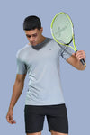 BUTTER LYCRA R-NECK T-SHIRT - LIGHT GREY