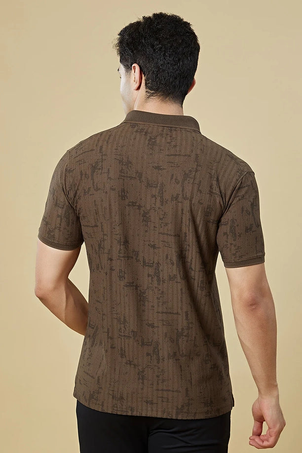 Men Regular Fit Polo T-Shirt with Supreme
