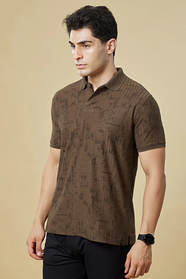 Men Regular Fit Polo T-Shirt with Supreme