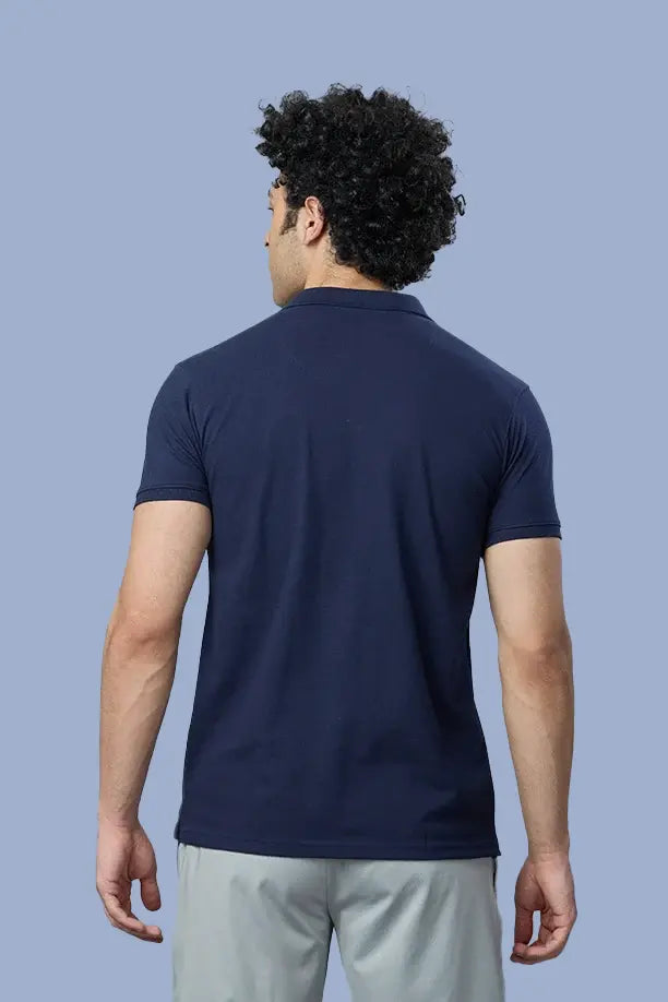 MATTY SLIM FIT T- SHIRT - NAVY BLUE