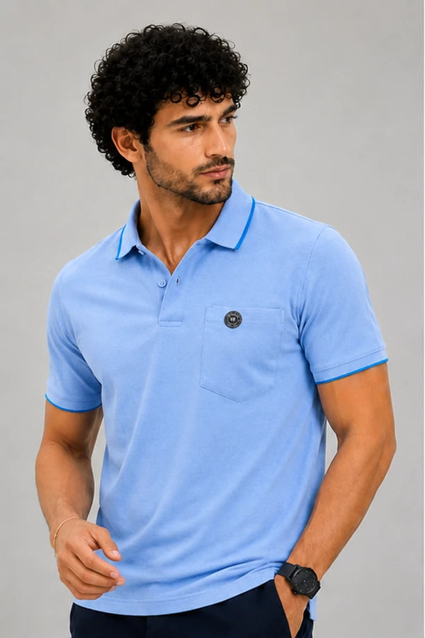 CLASSIC COTTON T-SHIRT- SKY BLUE