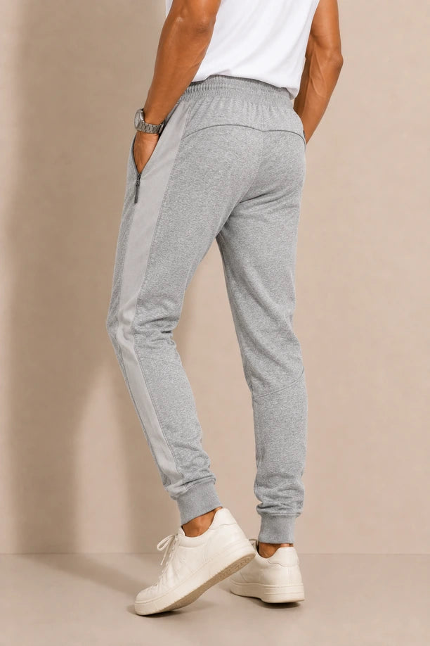 Men Cotton Zip Pocket Joggers with DRI FIT
