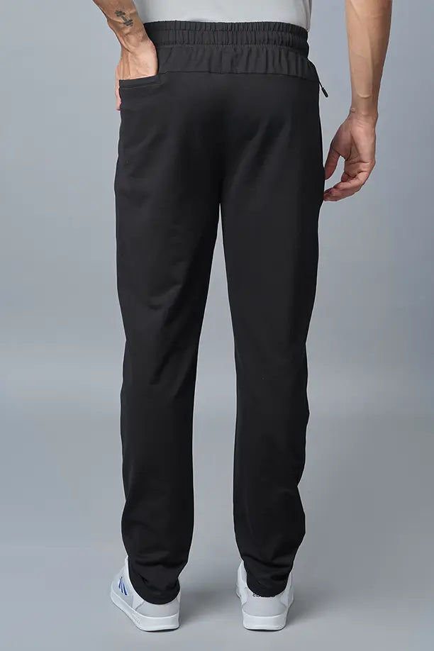 COTTON LYCRA TRACK - BLACK