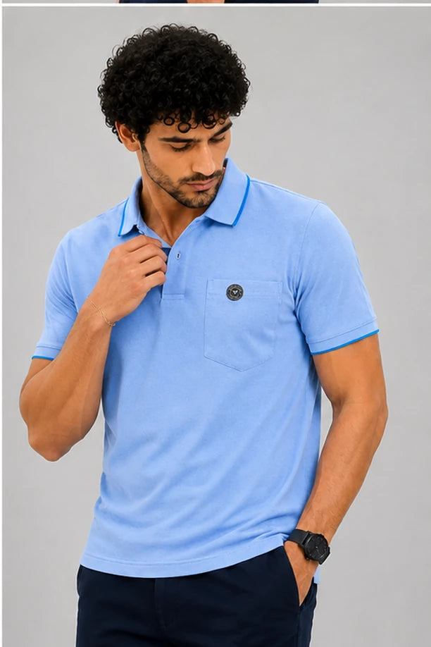 CLASSIC COTTON T-SHIRT- SKY BLUE