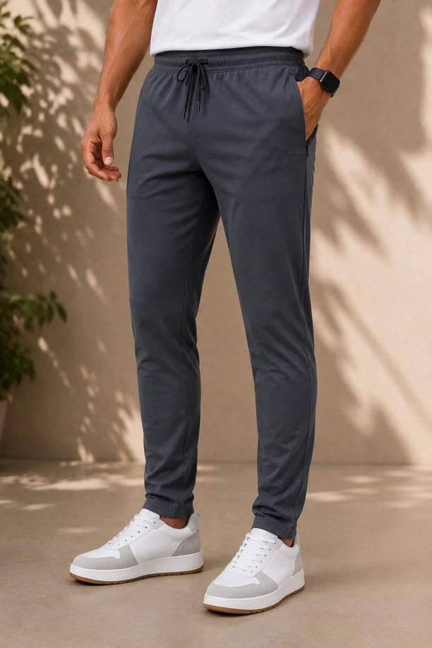 Men Cotton Regular Fit Trackpants with ALL TIME COTTON