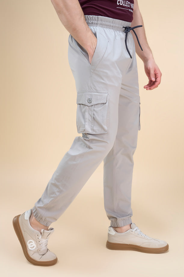 Men Cotex Regular Fit 2-Way Stretch Cargo Pants with Safari