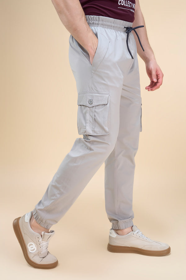 Men Cotex Regular Fit 2-Way Stretch Cargo Pants with Safari